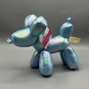 Walmart Balloon Dog Plush Blue Iridescent Shiny 9" Stuffed Toy